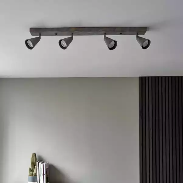 Dunelm Grove Grey 4 Light Spotlight Bar 6 Dunelm Grove Grey 4 Light Spotlight Bar - Image 4