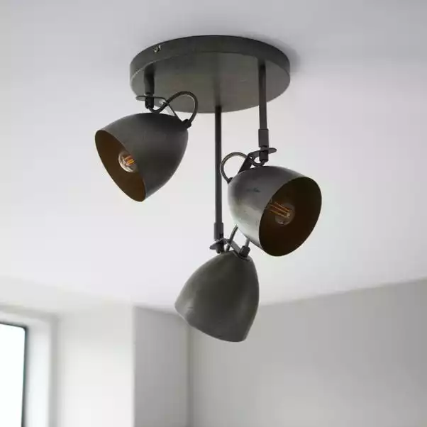 Dunelm Rolton 3 Light Gunmetal Spotlight 4 Dunelm Rolton 3 Light Gunmetal Spotlight - Image 2
