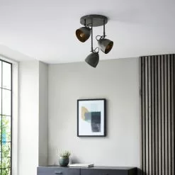Dunelm Rolton 3 Light Gunmetal Spotlight 11 Dunelm Rolton 3 Light Gunmetal Spotlight -all lighting Sales Store 30754830 alt03