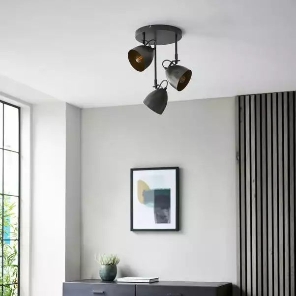 Dunelm Rolton 3 Light Gunmetal Spotlight 6 Dunelm Rolton 3 Light Gunmetal Spotlight - Image 4