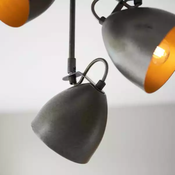 Dunelm Rolton 3 Light Gunmetal Spotlight 7 Dunelm Rolton 3 Light Gunmetal Spotlight - Image 5