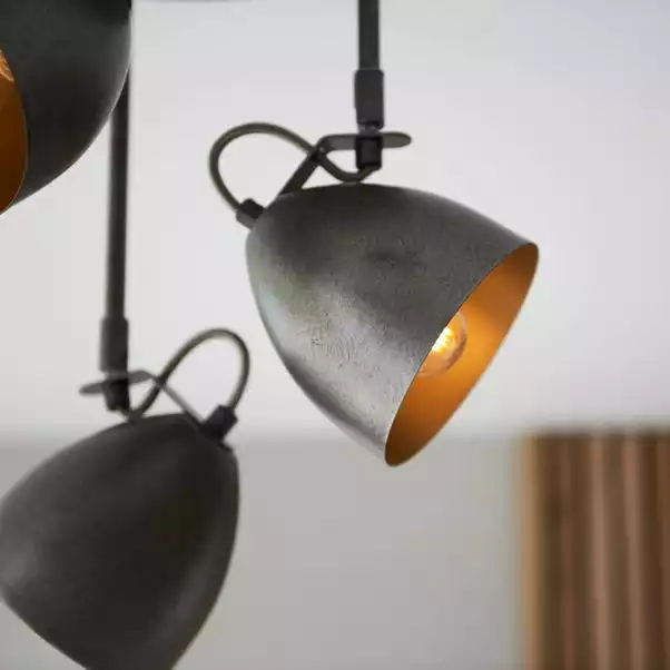 Dunelm Rolton 3 Light Gunmetal Spotlight 8 Dunelm Rolton 3 Light Gunmetal Spotlight - Image 6