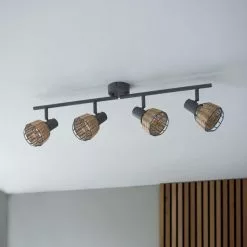 Dunelm Ohio 4 Light Grey Spotlight Bar -all lighting Sales Store 30754833 alt01