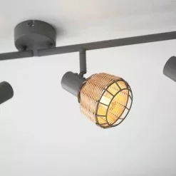 Dunelm Ohio 4 Light Grey Spotlight Bar -all lighting Sales Store 30754833 alt04