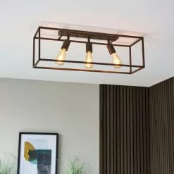 Dunelm London 3 Light Bronze Spotlight Bar -all lighting Sales Store 30754838 alt02