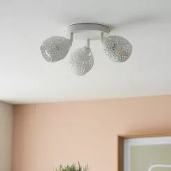 Dunelm Fearne 3 Light White Spotlight -all lighting Sales Store 30754841 alt01