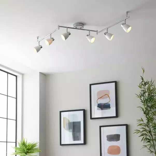 Dunelm Alto 6 Light Chrome Spotlight Bar 5 Dunelm Alto 6 Light Chrome Spotlight Bar - Image 3