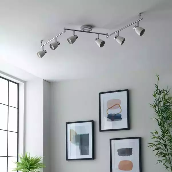 Dunelm Alto 6 Light Chrome Spotlight Bar 6 Dunelm Alto 6 Light Chrome Spotlight Bar - Image 4