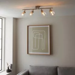 Dunelm Delavin 4 Light Satin Nickel Spotlight Bar 10 Dunelm Delavin 4 Light Satin Nickel Spotlight Bar -all lighting Sales Store 30754843 alt02