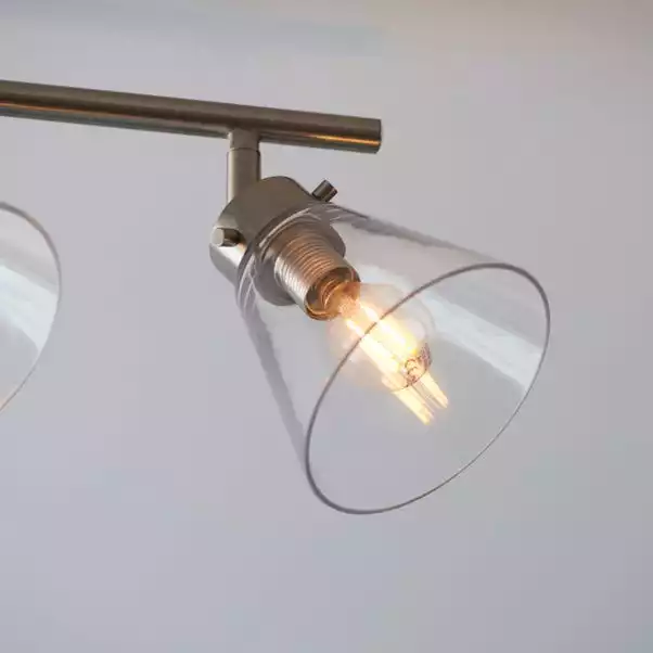 Dunelm Delavin 4 Light Satin Nickel Spotlight Bar 7 Dunelm Delavin 4 Light Satin Nickel Spotlight Bar - Image 5