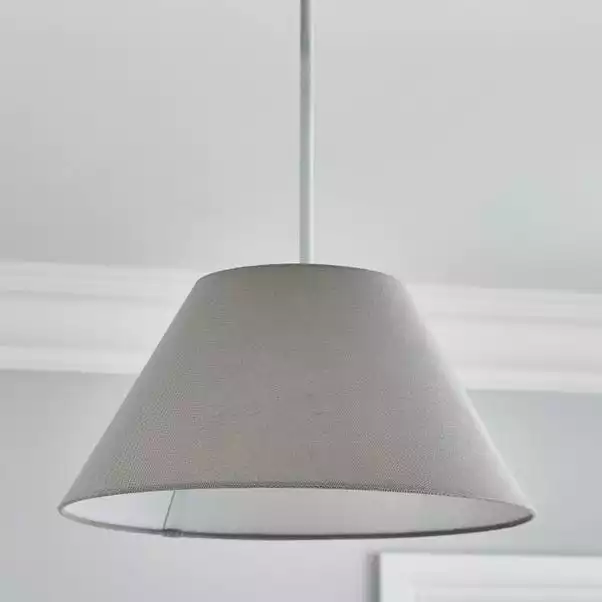 Dunelm Luna Conical Grey Shade 35cm 4 Dunelm Luna Conical Grey Shade 35cm - Image 2