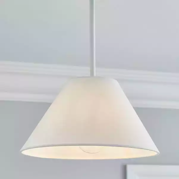 Dunelm Luna Conical Ivory Shade 25cm 3 Dunelm Luna Conical Ivory Shade 25cm