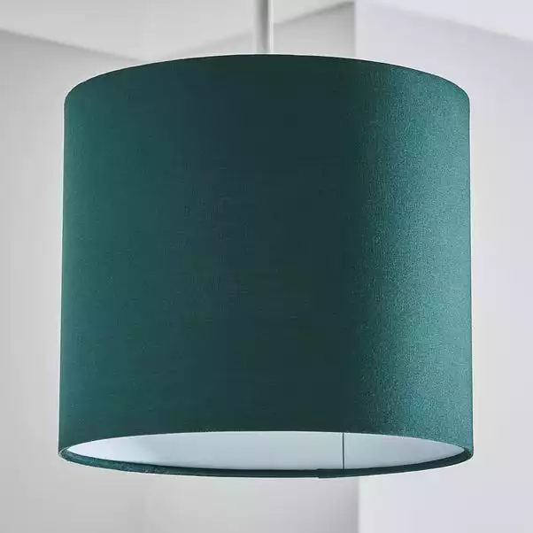 Dunelm Ava Bottle Green Drum Shade 20cm 4 Dunelm Ava Bottle Green Drum Shade 20cm - Image 2