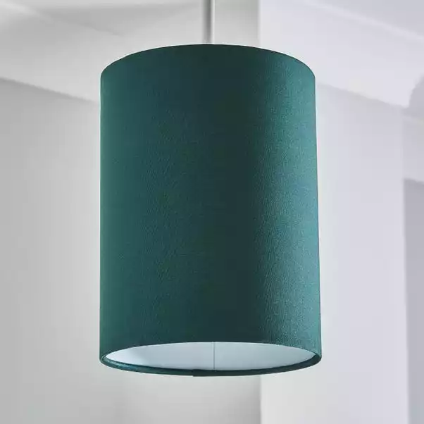 Dunelm Ava 15cm Bottle Green Cylinder Shade 4 Dunelm Ava 15cm Bottle Green Cylinder Shade - Image 2