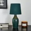 Dunelm Ava Bottle Green Table Lamp