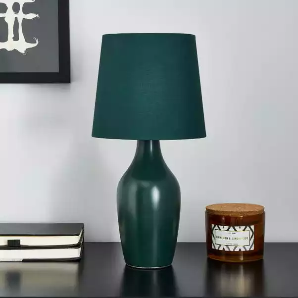Dunelm Ava Bottle Green Table Lamp 4 Dunelm Ava Bottle Green Table Lamp - Image 2