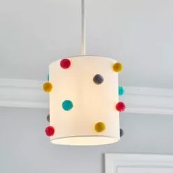 Dunelm Multi Colour Pom Pom Shade