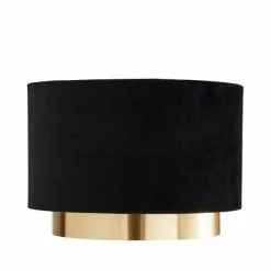 Dunelm Nesa Gold Black Velvet 2 Tier Shade -all lighting Sales Store 30755587 alt05