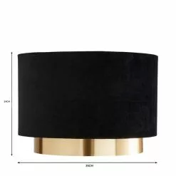 Dunelm Nesa Gold Black Velvet 2 Tier Shade -all lighting Sales Store 30755587 alt07
