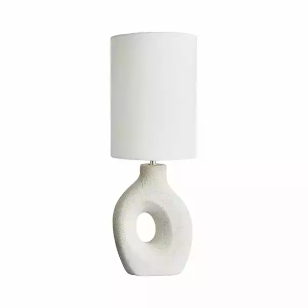 Dunelm Dinah Sculptural White Table Lamp 7 Dunelm Dinah Sculptural White Table Lamp - Image 5
