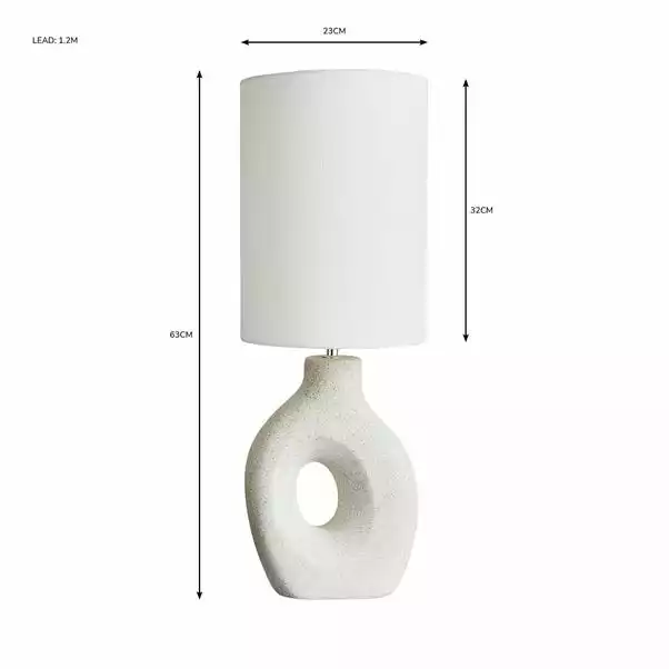 Dunelm Dinah Sculptural White Table Lamp 8 Dunelm Dinah Sculptural White Table Lamp - Image 6