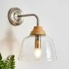 Churchgate Croxton Wood Glass Wall Light -all lighting Sales Store 30755689
