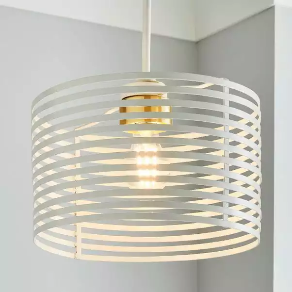 Dunelm Kiel White Easy Fit Pendant 3 Dunelm Kiel White Easy Fit Pendant