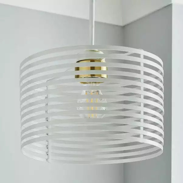 Dunelm Kiel White Easy Fit Pendant 4 Dunelm Kiel White Easy Fit Pendant - Image 2