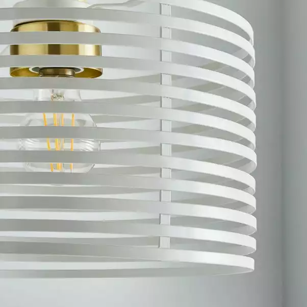 Dunelm Kiel White Easy Fit Pendant 5 Dunelm Kiel White Easy Fit Pendant - Image 3