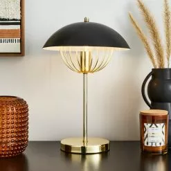 Dunelm Emzo Black Table Lamp