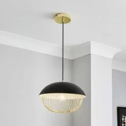 Dunelm Emzo Black Ceiling Fitting 35cm