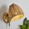 Churchgate Cotes Rattan Plug In Wall Light 2 Churchgate Cotes Rattan Plug In Wall Light -all lighting Sales Store 30755741