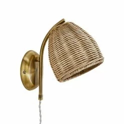 Churchgate Cotes Rattan Plug In Wall Light 12 Churchgate Cotes Rattan Plug In Wall Light -all lighting Sales Store 30755741 alt05