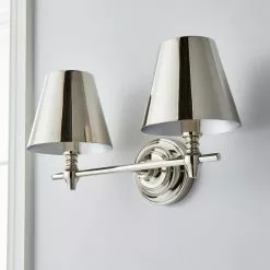 Dorma Bedford Polished Nickel 2 Light Wall Light -all lighting Sales Store 30755751 alt01