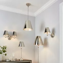 Dorma Bedford Polished Nickel 2 Light Wall Light -all lighting Sales Store 30755751 alt06