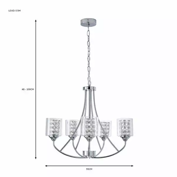 Dunelm Frankie 5 Light Ceiling Fitting 8 Dunelm Frankie 5 Light Ceiling Fitting - Image 6