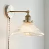 Dunelm Logan Glass Plug In Easy Fit Wall Light 2 Dunelm Logan Glass Plug In Easy Fit Wall Light -all lighting Sales Store 30755761