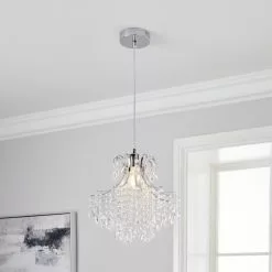 Dunelm Sheridan 1 Light Chrome Ceiling Fitting