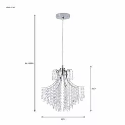 Dunelm Sheridan 1 Light Chrome Ceiling Fitting -all lighting Sales Store 30755763 alt07