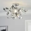 Dunelm Iris Semi Flush Ceiling Fitting -all lighting Sales Store 30755764