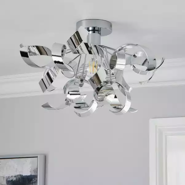 Dunelm Iris Semi Flush Ceiling Fitting 4 Dunelm Iris Semi Flush Ceiling Fitting - Image 2