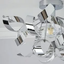 Dunelm Iris Semi Flush Ceiling Fitting 10 Dunelm Iris Semi Flush Ceiling Fitting -all lighting Sales Store 30755764 alt02