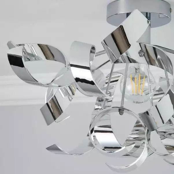 Dunelm Iris Semi Flush Ceiling Fitting 5 Dunelm Iris Semi Flush Ceiling Fitting - Image 3