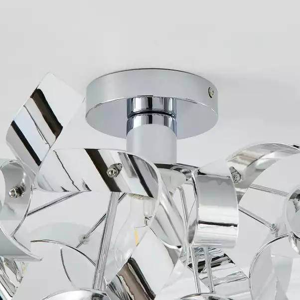 Dunelm Iris Semi Flush Ceiling Fitting 6 Dunelm Iris Semi Flush Ceiling Fitting - Image 4