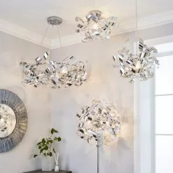 Dunelm Iris Semi Flush Ceiling Fitting 13 Dunelm Iris Semi Flush Ceiling Fitting -all lighting Sales Store 30755764 alt06