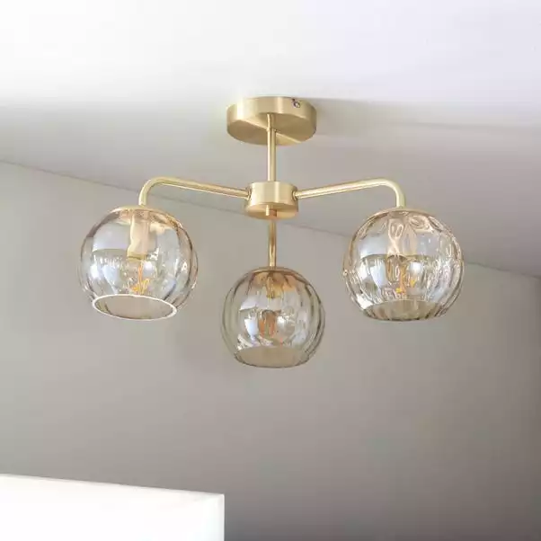 Vogue Lighting Vogue Arkoma 3 Light Semi Flush Ceiling Fitting 4 Vogue Lighting Vogue Arkoma 3 Light Semi Flush Ceiling Fitting - Image 2