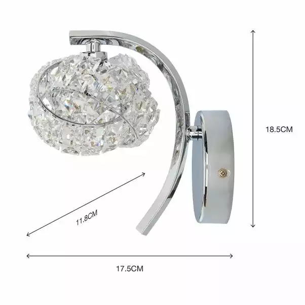 Dunelm Cecilie Glass Wall Light Twin Pack 8 Dunelm Cecilie Glass Wall Light Twin Pack - Image 6