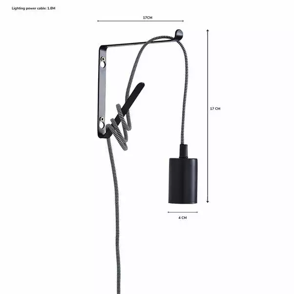 Dunelm Bradford Plug In Flex Set Twin Pack Matt Black 8 Dunelm Bradford Plug In Flex Set Twin Pack Matt Black - Image 6