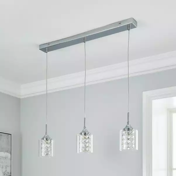 Dunelm Frankie 3 Light Bar Ceiling Fitting 4 Dunelm Frankie 3 Light Bar Ceiling Fitting - Image 2