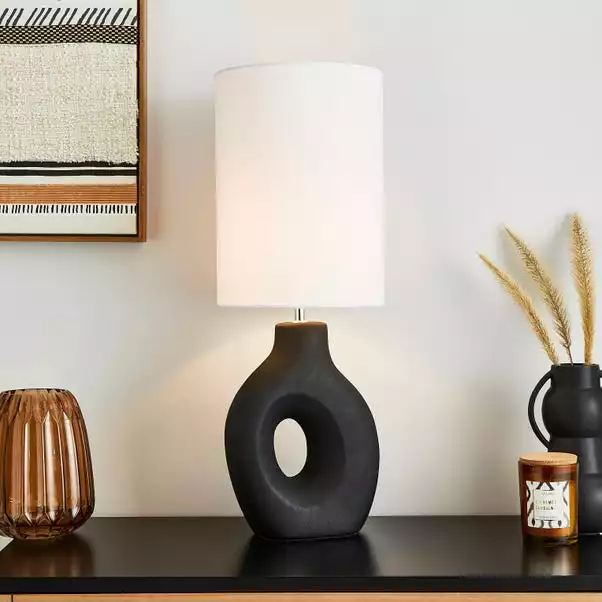 Dunelm Dinah Sculptural Black Table Lamp 3 Dunelm Dinah Sculptural Black Table Lamp